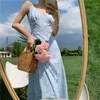 Casual Dresses Women Long Floral Slip Dress Sundress Summer 2023 Elegant Runway Backless Boho Korean Fairy Beach Vacation Party Vestidos