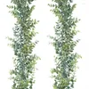 Kwiaty dekoracyjne sztuczne rośliny winorośl faux eukaliptus girland wiszący winorośl liście do domu na ścianę ogrodową na zewnątrz dekoracja ślubna