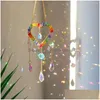 voiture dvr Décorations De Jardin Chakra Verre Cristal Suncatcher Suspendu Moon Catcher Pendentifs Carillons Éoliens Arc-En-Prisme Goutte Pendentif Décor À La Maison D Dhjbc