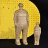 New modern, simple and creative, old newspaper, figure decoration, hotel, club, model room, home soft decoration, father and son 7-15cm