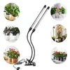 Grow Lights 30W LED Bitki Işık Çift Tüp Kafa Lambası İç Mekan Serası için 360 Derece Esnek Çörek