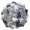 Bouquet de fleurs décoratives artificielles faites à la main, pour demoiselles d'honneur de mariée, Simulation de strass de luxe, fournitures de mariage, vente en gros