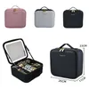 Cosmetic Organizer Storage Bags 2023 New Smart LED Makeup bag With Mirror For Women Compartments Large Capacity Waterproof PU Leather Travel Case Y2302