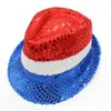 Adulto Mardi Gras Fedora Paillettes Cappello Tema Costume Natale Halloween Dress-Up Accessori Uomo Donna Carnevale Cappelli Jazz