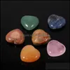 car dvr Stone 16X6Mm Natural Heart Ornaments Craft Chakra Reiki Healing Quartz Mineral Tumbled Gemstones Hand Home Decor Drop Delivery Jewelr Dhciy