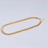 Chaînes 18 carats couleur or mâle et femelle courte chaîne de clavicule colliers pendentifs pour femmes en acier inoxydable bijoux fins colliers