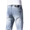 Men's Jeans Spring Summer Thin Slim Fit European American High-end Brand Small Straight Double F Pants Q9536-2