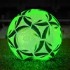 Ballen stijl lichtbalkvoetbal reflecterende nachtglow voetbal maat 4 5 pu slipresistent ballen volwassen kind training futbol 230227