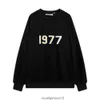 2023mens Designer Sweatshirts Hoodies Ess 1977 on Front Hooded for Man Women Fog God of Fear Multi Thread Flocking High Street H5c8