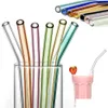 Pailles à Boire Colorf Verre Sts Réutilisable St Écologique Haute Borosilicate Tube Bar Drinkware Sxmy1 Drop Delivery Home Garden Kitche Dhc8V