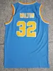 NCAA UCLA Bruins College Baskettröjor Russell Westbrook Lonzo Ball Reggie Miller Bill Walton Kevin Love Blue Storlek S-XXL