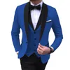 Herenpakken blazers heren verschillende kleuren kraag kleur bijpassende pak bruidegom trouwpak host performance -danspak twee stukken 230227