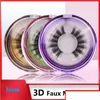 Falska ögonfransar 3D Mink 100 Cruelty Lashes Handgjorda återanvändbara naturliga med Colorf Box Drop Delivery Hälsoskönhet Makeup Eyes Dhbok