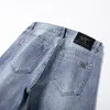Heren jeans lente zomer dunne slank fit Europees Amerikaans high-end merk kleine rechte dubbele f broek Q9534-2