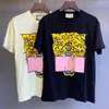 Harfler Hayvan Printted Moda Kısa Kollu Lady Tee Gömlek Casual Giyim 2 Renkler M-2XL ile Kadınlar Erkek tişörtleri için 2023 Yaz T Gömlek