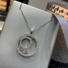 Pendentif Colliers Délicat Cercle Collier Avec Plein Zircone Bling Accessoires Pour Femmes De Luxe De Mode Bijoux De Mariage L