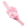 A240 Pearl Diamond Flower Headband Chiffon Flower Headband Children's Hair Headband 17 Color Selectie