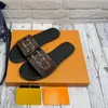 designer sandaler glider låsar den platt mule sandles glida sandal sommar sandaler berömda designer kvinnor lägenheter mules läder broderi sandales flipflops skor