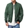 Jackets masculinos Europa Os Estados Unidos Solid Color Men's Bomber Jacket Spring 2023 Moda casual Tamanho grande Coat S-5xl