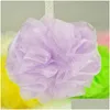 Bath Tools Accessories Bathroom Soft Sponge Mesh Exfoliating Shower Pouf Ball Towels Body Cleaner Bathing Drop Delivery Health Beau Dhwpd