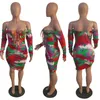 Robes décontractées HAOOHU Imprimer Tie Dye Bandage Mini Robe Femmes À Manches Longues À Lacets Moulante Sans Bretelles Party Clubwear