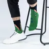 Chaussettes pour hommes paire hommes coton drôle équipage dessin animé Animal femmes unisexe mode rue rayé huile impression chèques nouveauté cadeau hommes