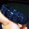 Strang Echter natürlicher blauer Pietersite aus Namibia, 17 mm, rechteckige Perlen, Armband, Reiki-Armreif, Kristallzertifikat