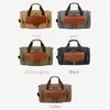 Duffel Bags Fashion Men Large Capacity Canvas Multifunction Leather Bags Carry on Luggage Bag Tote Utility Travel Weekender Bag 230223