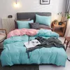 Sängkläder sätter deodar nordiska mode sängkläder set dubbelsidig fast färg hem textil täcke kit drottning/kungstorlek för dekoration sovrum 230227