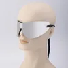Okulary przeciwsłoneczne ponadgabarytowe Punk bez oprawek kobiety mężczyźni Y2K sportowe okulary przeciwsłoneczne dla pań 2023 projektant gogle odcienie okularów