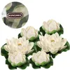 Fiori decorativi loto artificiale lily stagno galleggiante fiore fiore cuscine