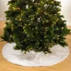 Christmas Decorations 78cm Tree Skirt Pure White Plush Mat Merry For Year Ornament