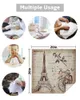 Table Napkin Retro Eiffel Tower Bicycle Rose Flower 4/6/8pcs Kitchen 50x50cm Napkins Serving Dishes Home Textile Products