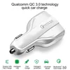 QC 3.0 Chargeur de voiture Type C PD 35W 7A Chargeur rapide rapide pour iphone Chargeur double USB Prise de charge rapide Adaptateur 3 ports Android avec boîte de vente au détail