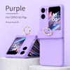 Magnetic Hinge Makaron Folding Mobile Phone Case for OPPO Find N2 Flip Finger Ring Buckle Design Shell