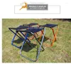 キャンプ家具屋外折りたたみ椅子ポータブルトレインスツール小さな椅子300g alハンドキャンプレッドブルーオレンジグレーブラック