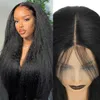 Synthetic Wigs Yaki Straight Lace Front Wigs Pre Plucked Kinky with Baby Hair 150% Density Wig for Women Full Glueless 230227