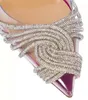 2023 Abito da cerimonia nuziale pompe sandalo scarpe di lusso donna tacchi alti aquazzuras Sandali con tacco a spillo con perline cinturino alla caviglia con scatola