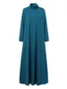 Roupas étnicas S5xl Vintage Solid Muslim Dress WomenturtleCek