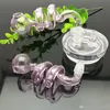 Rökande rör rosa dubbla spiralpott grossistbongs oljebrännare rör vattenrör glas