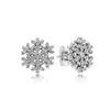 Boucles d'oreilles en argent sterling 925 avec flocon de neige scintillant pour Pandora CZ Diamond Womens Wedding Jewelry Girlfriend Gift designer Boucles d'oreilles avec boîte d'origine