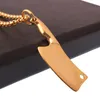 Naszyjniki wiszące mężczyźni złoty kolor damski 316L stal nierdzewna mały nóż kuchenny Naszyjnik biżuterii Prezent biżuterii