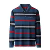 Herren Polos Mode Marke 95% Baumwolle Poloshirt Männer Langarm Gestreift Herbst Freizeitkleidung Streetwear Männliche Koreanische Poloshirt Tops 230227