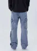 Heren jeans merk jeans y2k retro trend hiphop straightleeg broek losse casual tooling wideleg broek street heren slijtage y2k jeans heren baggy z0225