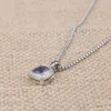 Pendentif Collier Garnet Hommes Pendentif 7mm Bijoux Designer Améthyste Diamant Petite Haute Topaze Bleue Fin Bijoux Femmes Collier