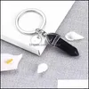 CAR DVR Keychains Lanyards Fashion 26 Letter Key Rings Natural Stone Pendant Keychain Rose Quartz Stones Crystal Lover Chains Accessories DHB43