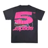 Pink Young Thug Sp5der 555555 t Shirt Men Women Best-quality Puff Print Spider Web Pattern T-shirt Top Tees Uaxm N3ZJ
