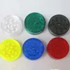 3 Layers 40mm Plastic Grinders Spice Mill Crusher Magnent Dry Herbs Cigarette Colorful Retail Box