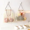 Storage Bags Hanging Grid Mesh Bag Kitchen Fruit And Vegetable Bathroom Multi-purpose S Organization Home