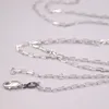 Correntes Real Platinum 950 Largura de colar de 2 mm Corrente de ligação retangular 23,62 "L para mulheres manchains